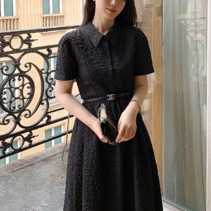 텐미닛스타일 프렌치무드 페미닌시크룩 셔츠 롱 위에브 원피스