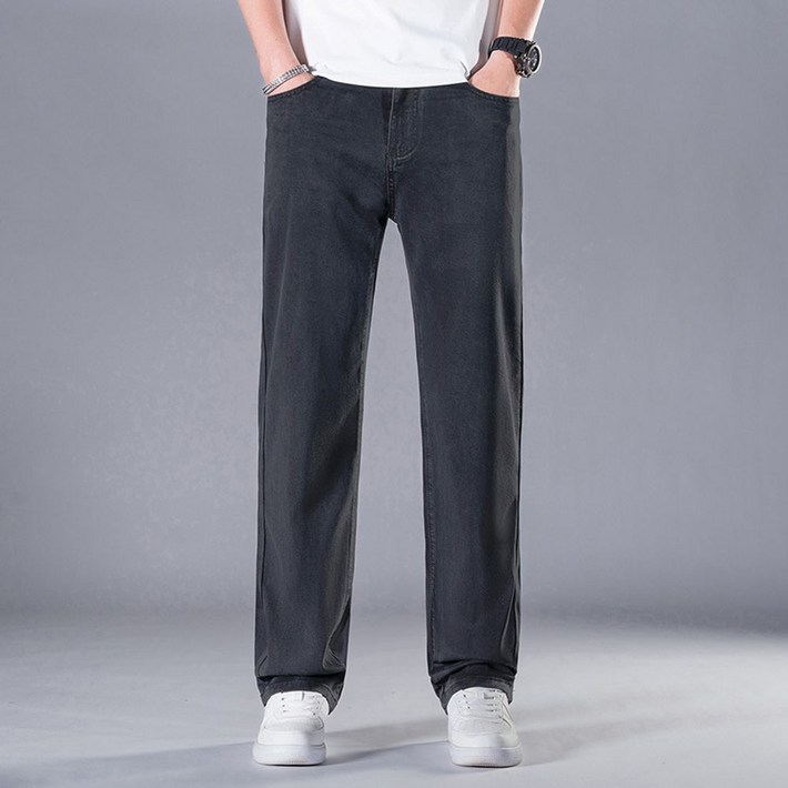 남성청바지 여름 라이세르 럭셔리 슬림핏 일자 트렌드 레트로 꾸안꾸 심플 데님 팬츠
