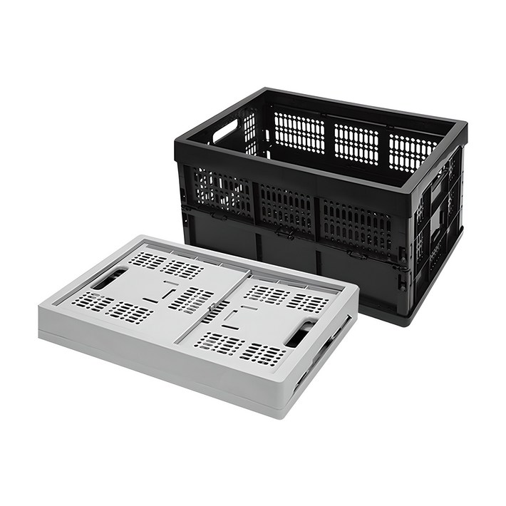 리빙스마일 폴딩박스 60L, 그레이, 1개 리빙스마일 폴딩박스 60L, 그레이, 1개