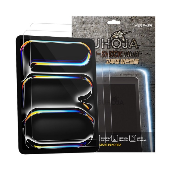 수호자 고투명 풀커버 충격 방지 태블릿 필름 2p, 투명, 2개