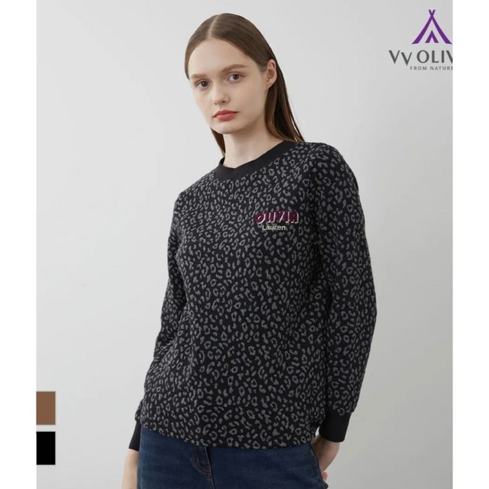 올리비아로렌VVCAL3W93812티셔츠밑단 블루종 연출 가능 하며 신축성이 있어  착용하기 좋은 아이템