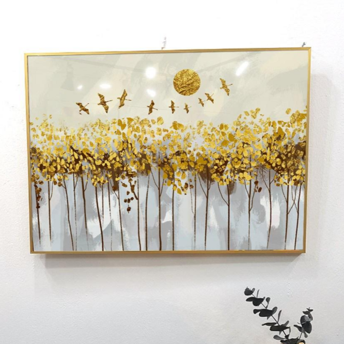 앙리아트 부를 상징하는 황금 추상화 풍수에 좋은 개업 집들이 선물 카페 오피스텔 인테리어 액자