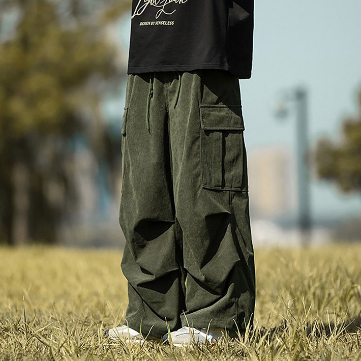 스몰더 남자 코듀로이 와이드 밴딩 팬츠 1555