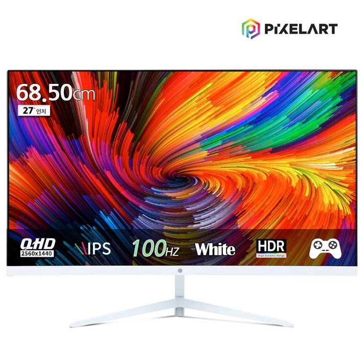 상품권 증정 픽셀아트 PIXELART PAQ2710W 화이트 100Hz QHD IPS 27형 모니터 무결점