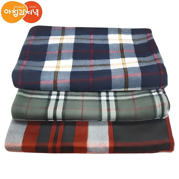 아침과저녁 폴라폴리스 무릎담요 네이비, 레드, 그레이 3개