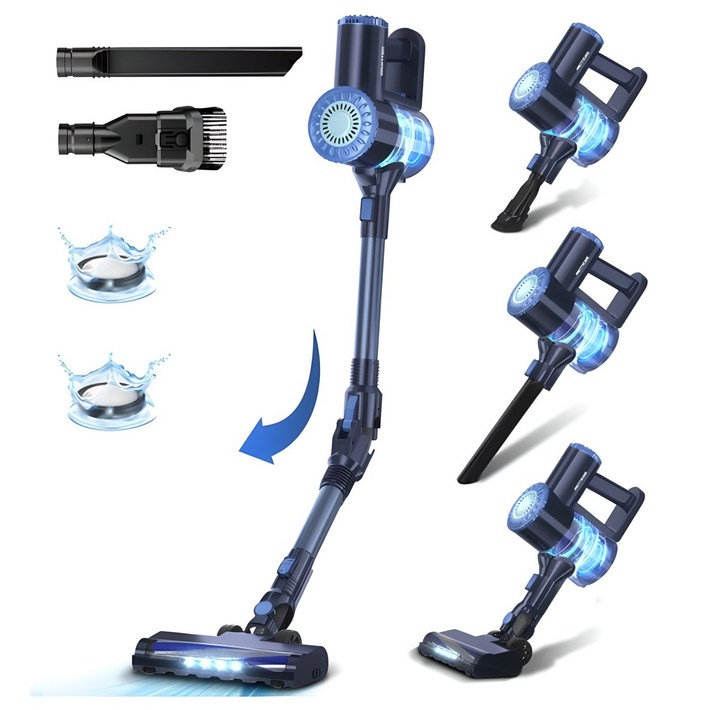 2025년형프리티케어 무선 청소기 핸디 청소기 W400 푸른색, Blue