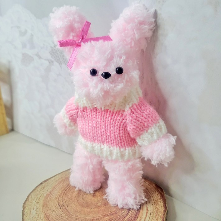 모루인형 만들기 DIY 키트 18종 세트, 1개, 04번3 핑크 스웨터세트