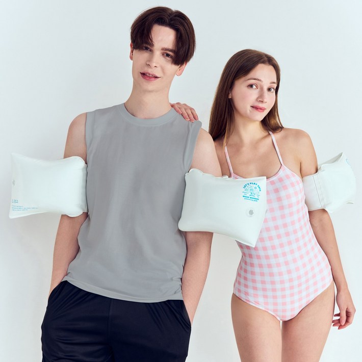  성인암튜브  웨이브원더즈 암튜브 성인용 팔튜브 암링 남성, 2개, 화이트