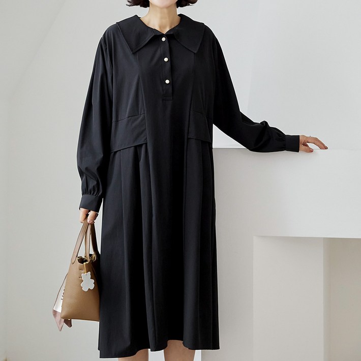 김여사 델피 라운드 원피스 4OP509321 중년여성의류 엄마옷 50대 여성