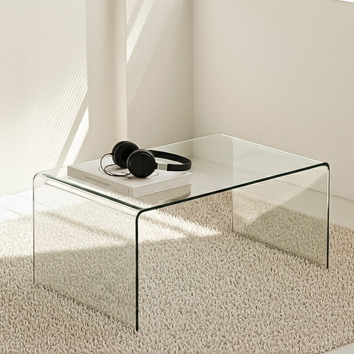 브라보가구 베스타 강화유리 소파 테이블, 투명
