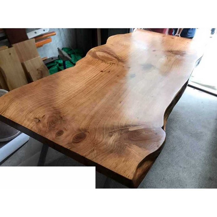 소나무 우드슬랩 상판 두꺼운 원목 테이블 목판 식탁