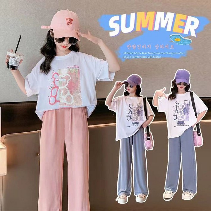 MODNEY 초중학생 반팔긴바지 상하세트 MD004