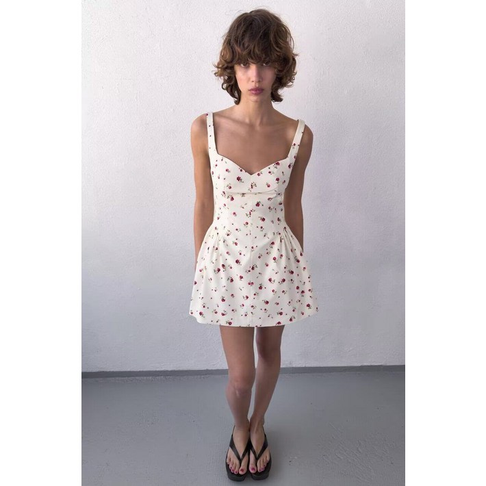 6324 ZARA 자라 여자 플라워원피스 나시 미니원피스2326422