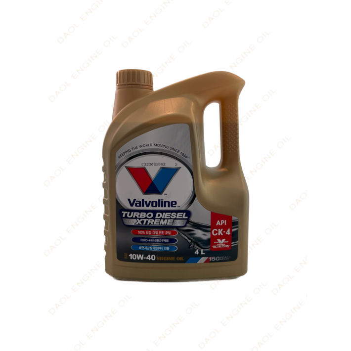 발보린 터보디젤 익스트림 10W40, 대형디젤용, CK4, 업그레이드제품, 100 합성엔진오일 4L