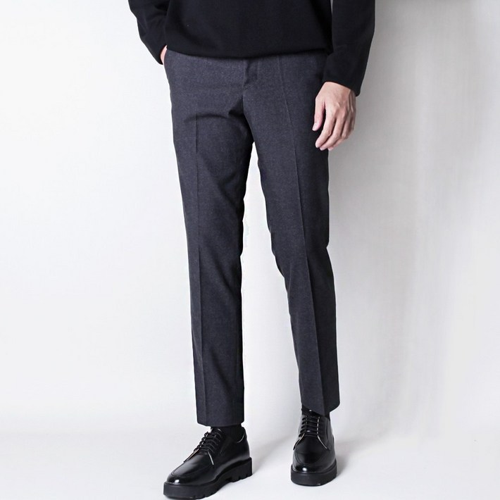 디아웃핏 남성 프리미엄 겨울 기모 히든밴딩 울 슬랙스 빅사이즈 정장바지 구김없는 링클프리 스판 팬츠