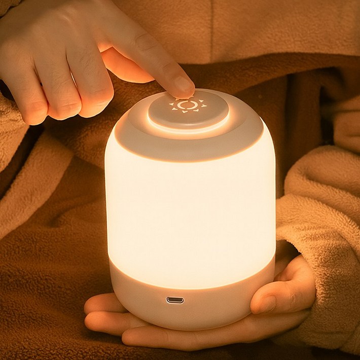 Keebright LED 수면 무드등 수유등 취침등 2400mAh 삼색광 밝기 조절 가능