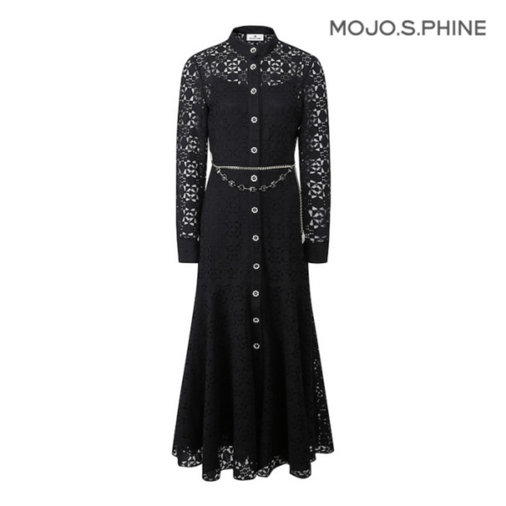 모조에스핀 하이넥 머메이드핏 원피스 BKJ232MSE025DH1607715