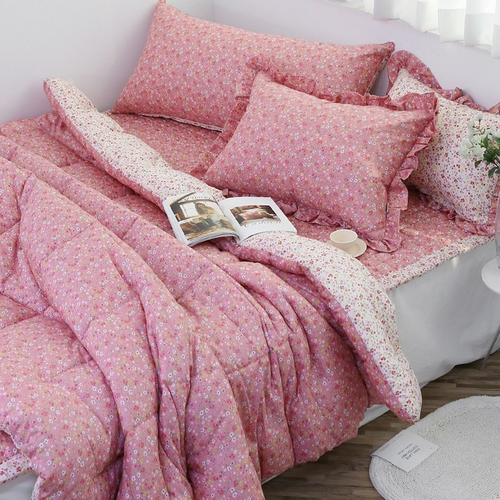 쉐리잔꽃 30수 광목면100 차렵이불, 싱글S퀸Q