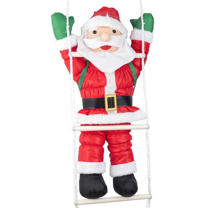 60cm 사다리 타는 대형 패딩 산타 인형, 1개