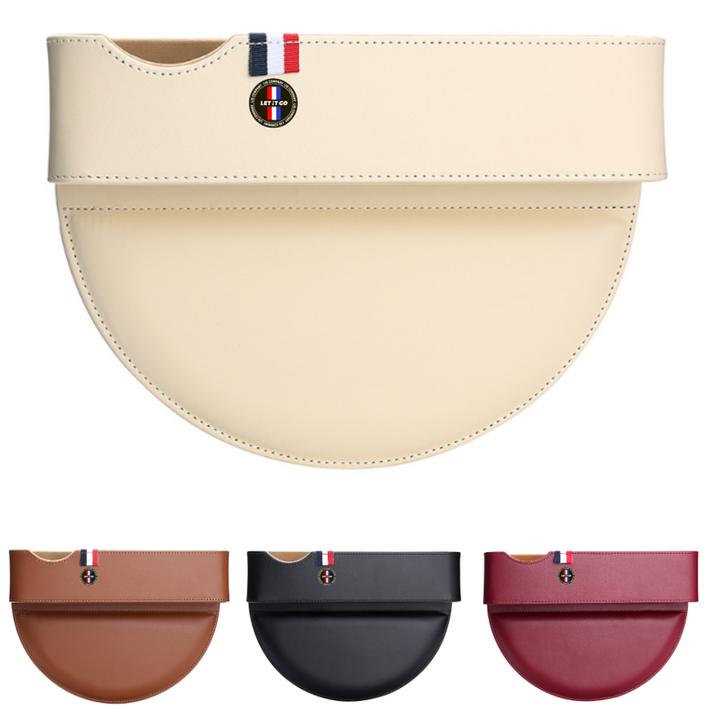 LIG 고급형 가죽 차량용 틈새 수납함 사이드 포켓 보급형 사이드 포켓, 2.브라운고급형