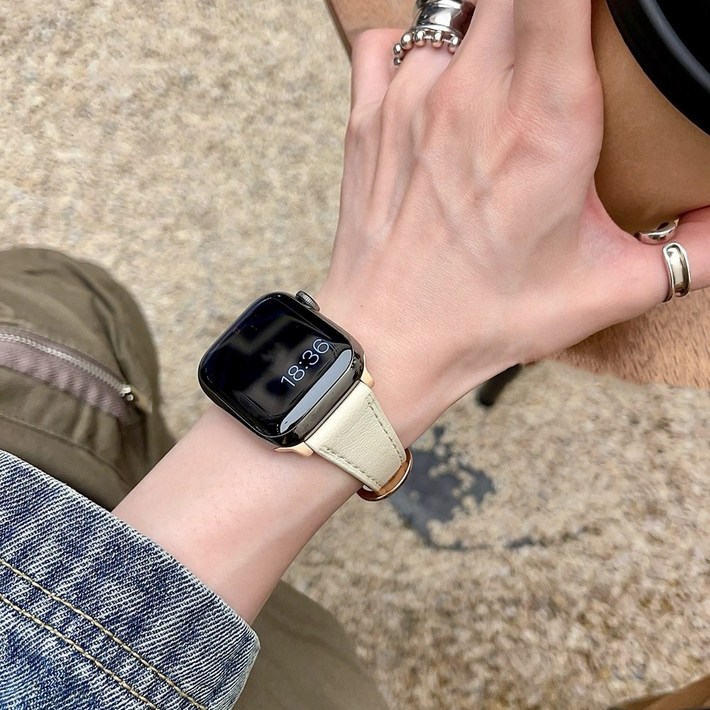 올해브 애플워치 호환  모던 가죽 스트랩 밴드