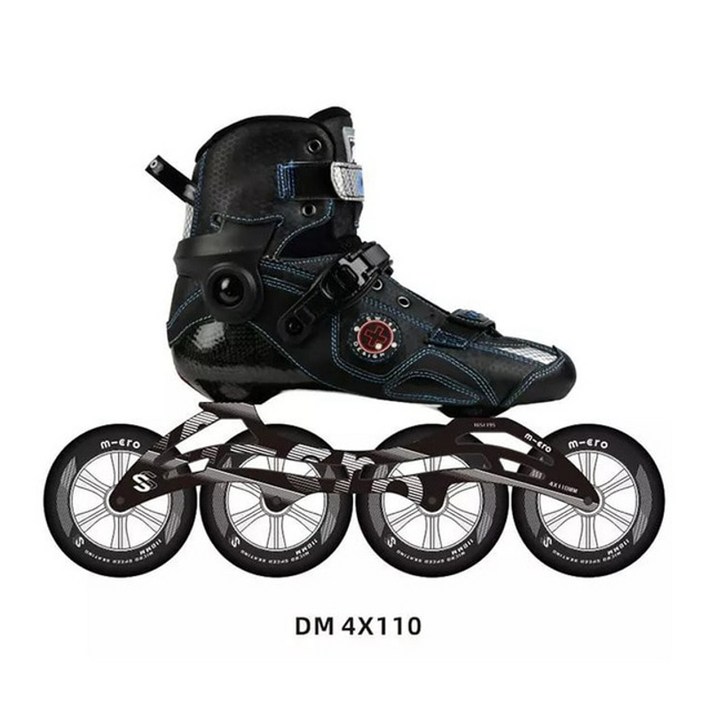 스피드 인라인 마이크로 델타 마라톤 3wd 100110125mm 프로페셔널 탄소 섬유 스케이트 신발 경쟁 속도 프레임앰프 휠, 4x110mm