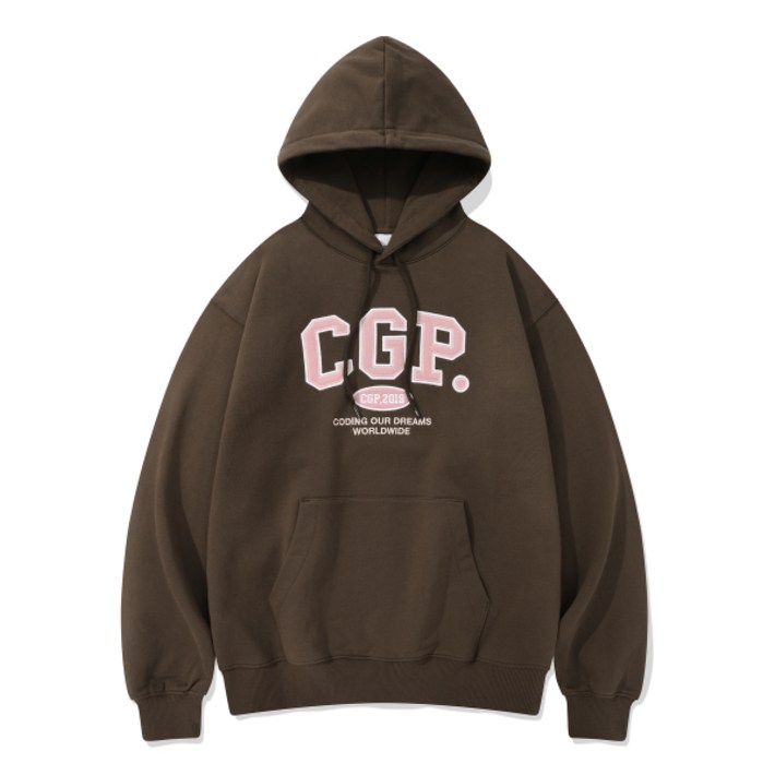 [백화점,매장정품] 코드그라피 CGP 아치 로고 후드티_브라운