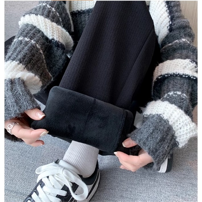 윈트리온 여성 기모 골덴 코듀로이 밴드 일자 보온 데일리 바지