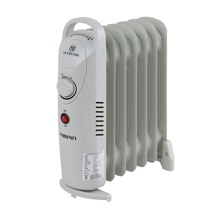 미니 라디에이터 핌핀 전기라디에이터 화장실 욕실 사무실 가정용 난방, PPH107M, 1개