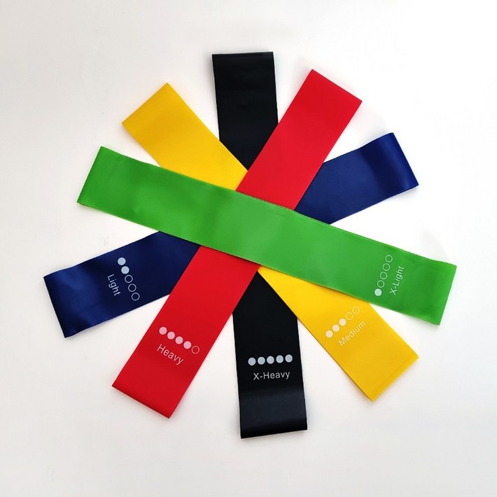라텍스 루프밴드 1  5단계 스트레칭 헬스 필라테스 운동 탄력 밴드