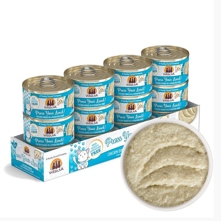 웨루바 고양이 클래식 파테 캔 프레스 유어 런치 12P