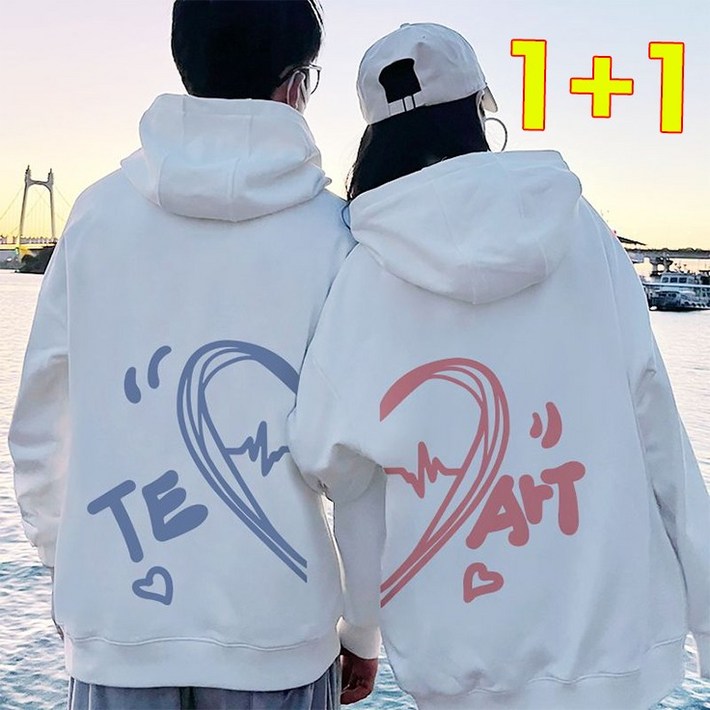 AOUGK 11 남녀공용 후드 맨투맨 기모 후드티 커플 긴팔 티셔츠 빅사이즈 가을겨울