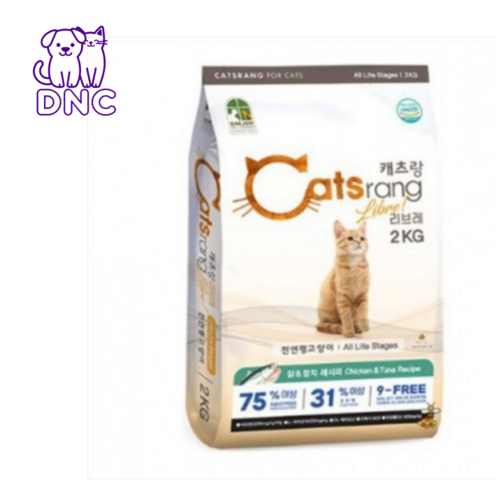 캐츠랑 전연령 리브레 고양이 사료, 닭오메가3, 2kg, 3개 캐츠랑 전연령 리브레 고양이 사료, 닭오메가3, 2kg, 3개