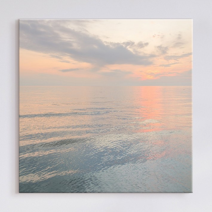 더 아트 컴퍼니 파스텔 감성 힐링 윤슬 바다 풍경그림 홈인테리어 카페 스튜디오 그림액자 물그림 풍수그림 시원한 바다그림 물멍 정사각 와이드액자 20종 110번, 캔버스액자 40호 80x80cm