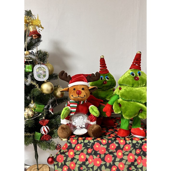 춤추는트리인형 춤추는트리멜로디인형움직이는 트리인형춤추는 루돌프 이마트춤추는트리인형 댄싱트리, 1개