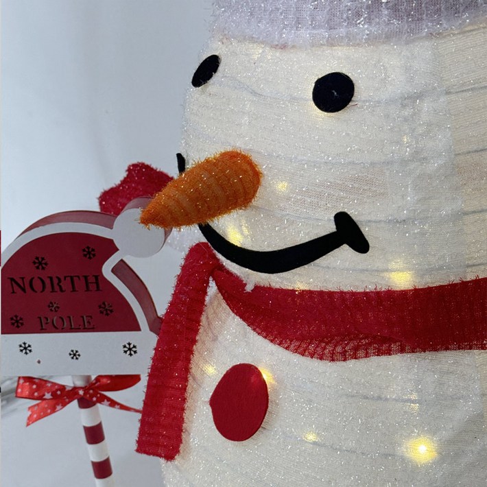 아리조명 포토존 산타 눈사람 캐릭터 조형물 인형 크리스마스 인테리어 장식 60cm 대형 입체 조명