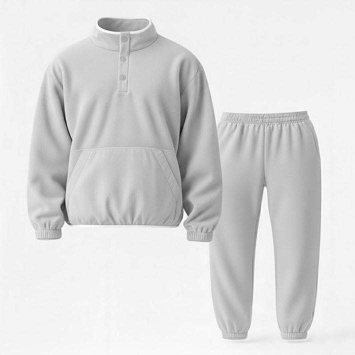 UPPERCUT 자체제작 주니어 키즈 상하복 아노락 트레이닝세트 츄리닝 남녀공용 겨울 트레이닝복 아동 플리스 상하복