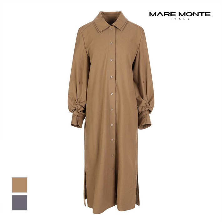 마레몬떼 볼륨소매 벨티드 원피스M21NMOP70S0