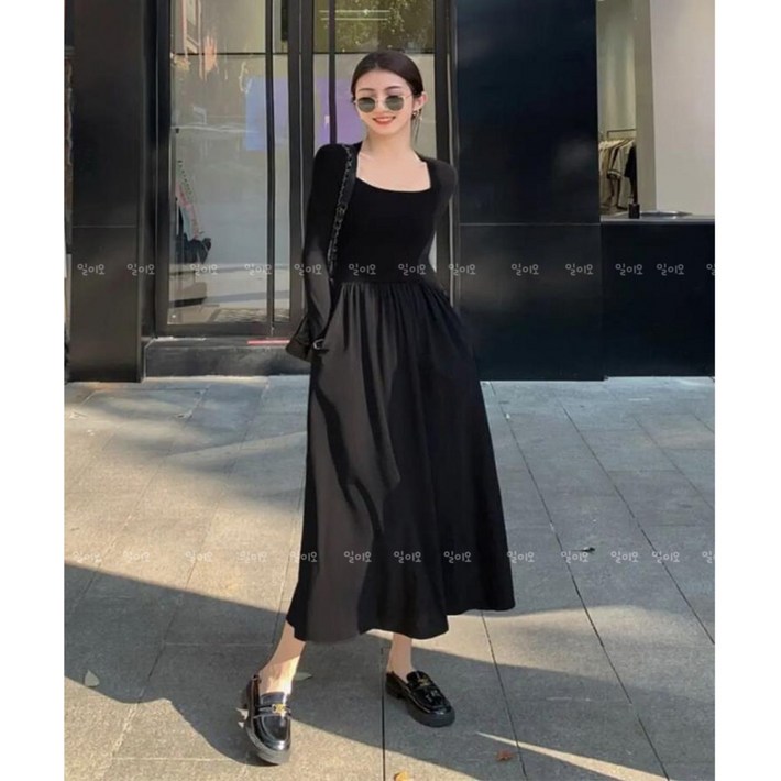 일이오 여성 러블리룩 허리셔링 원스커트 롱원피스 일이오 여성 러블리룩 허리셔링 원스커트 롱원피스