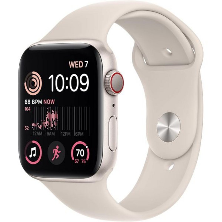 애플 워치 SE 2세대 GPS 셀룰러 44mm 스타라이트 알루미늄 케이스와 스포츠 밴드 ML 리퍼비시 애플 워치 SE 2세대 GPS 셀룰러 44mm 스타라이트 알루미늄 케이스와 스포츠 밴드 ML 리퍼비시