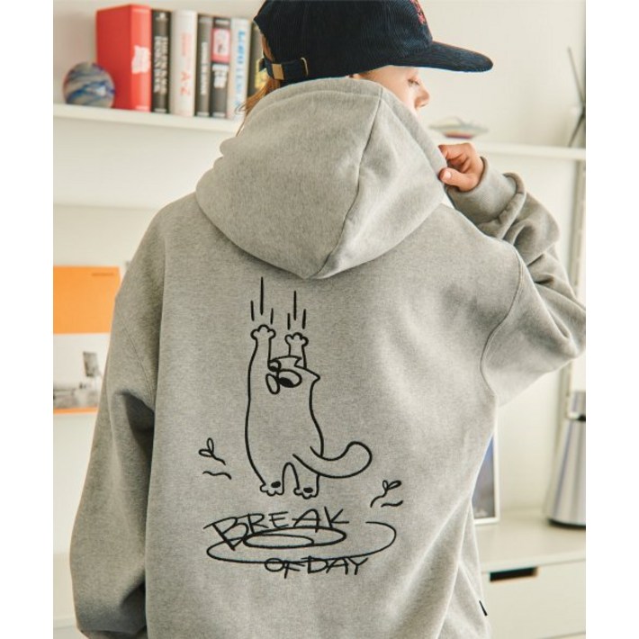 꼼파뇨 CPGN 넌슬립 자수 후드 그레이