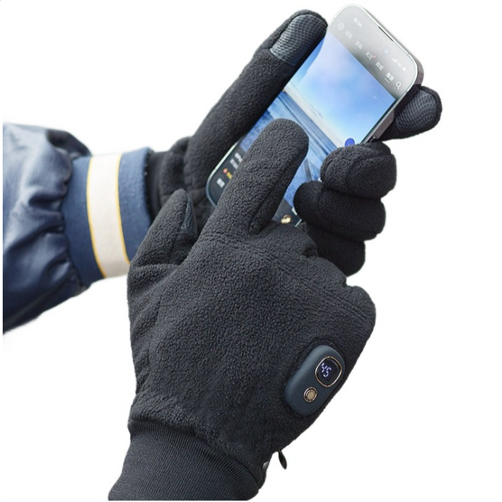 KC인증 발열장갑 1켤레왼손오른손, USB 충전식장갑, 3000mAh 장시간 발열 온열 장갑  , 3단 온도조절, 터치 스키 자전거 등산 캠핑 낚시 오토바이 아웃도어 방한장
