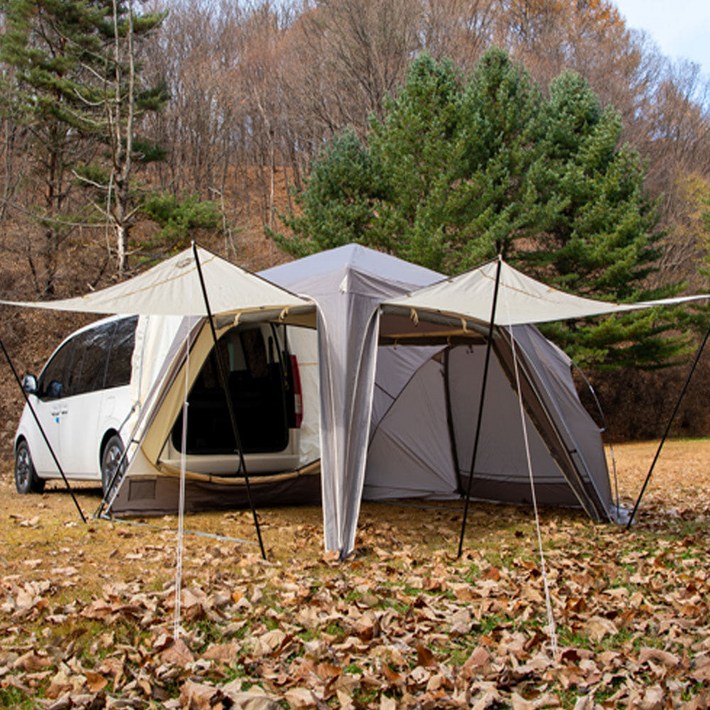 제드 오토듀얼팔레스EX 확장플라이 세트 차박 도킹텐트 투싼스타리아 도킹 크림, 4, 크림