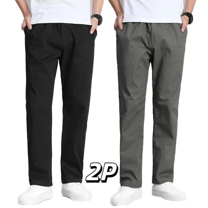11 남자 카고 캐주얼 바지 100면 밴딩슬랙스 팬츠 Tanlz2223