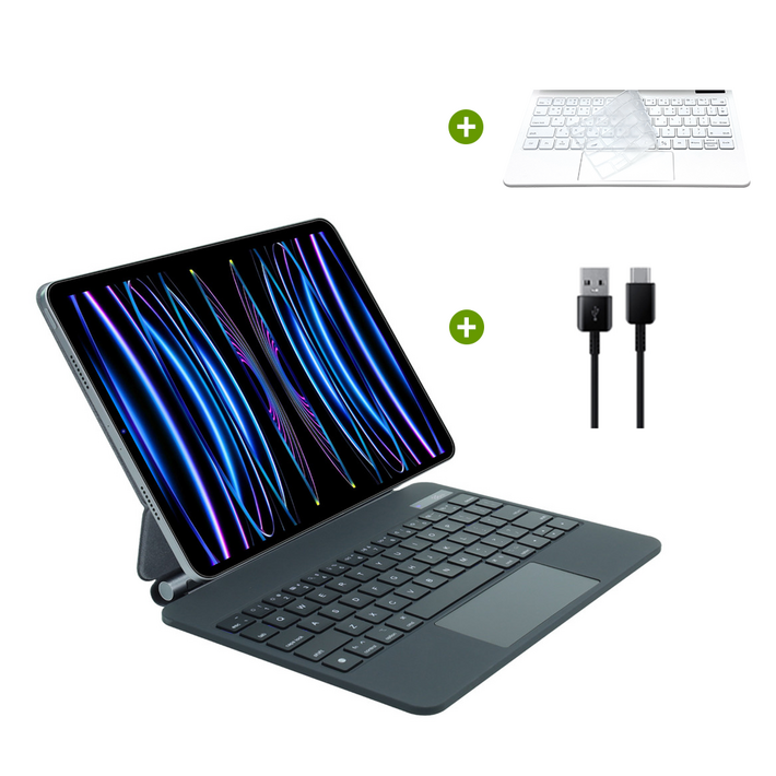 삼성 갤럭시탭 S9 FE 10.9인치 매직 블루투스 키보드 케이스 S9 S8 S7 11인치 공용 한국어, 블랙, 1개