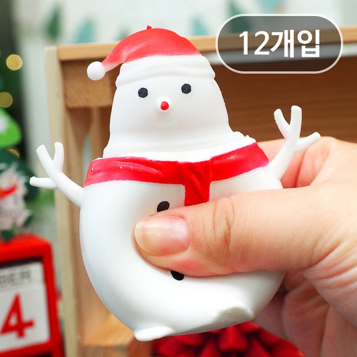 파티팡 크리스마스 말랑이, 12개, 히든 눈사람