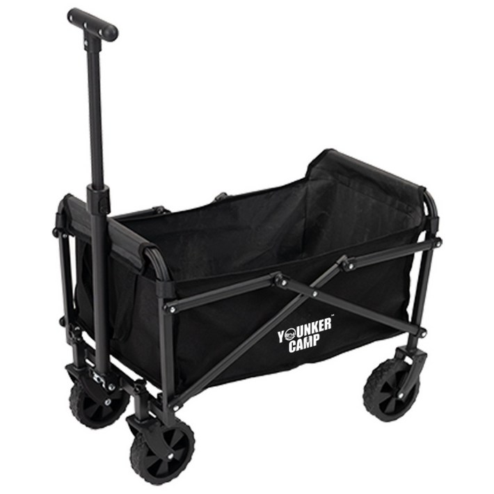영커 다용도 캠핑 카트 야외용 미니 폴딩 카트, 1개, 블랙