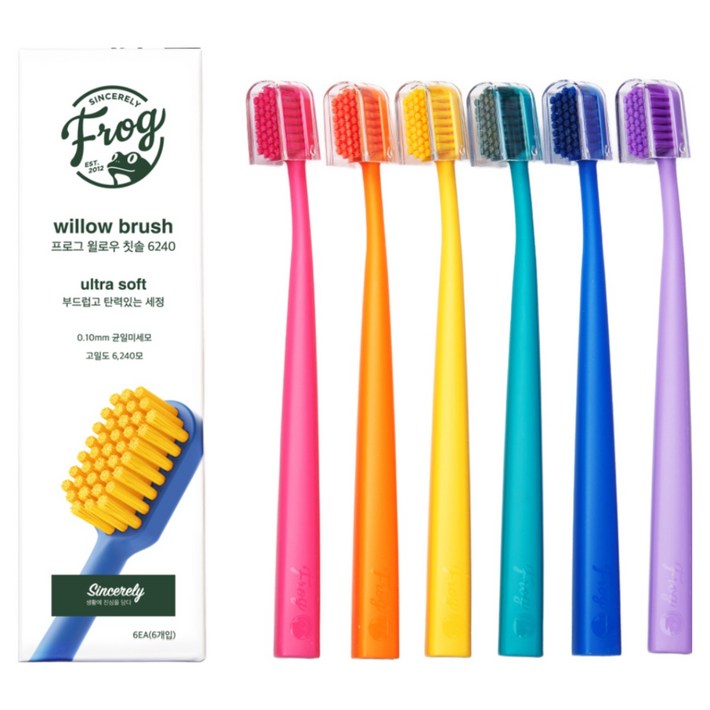 프로그 위로우 칫솔 6240 울트라 소프트, 6개입, 1개