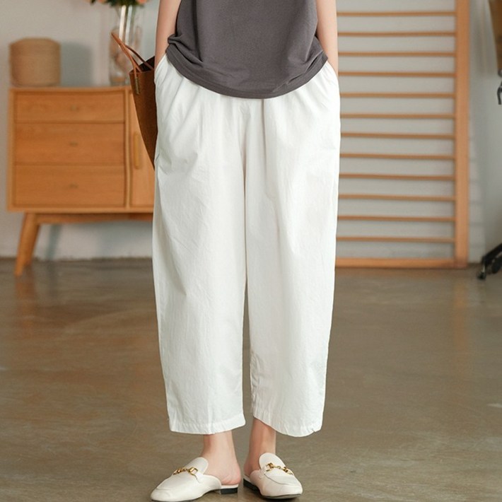 퀸앤조이 교복처럼 입는 편안한 밴딩 하렘 팬츠