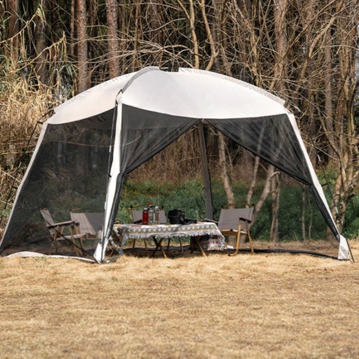 씽크라이프 3.30x3.30m 초대형 타프 스크린 쉘터 메쉬 텐트 모기장 그늘막 텐트 대형 타프쉘